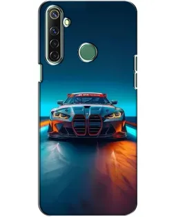 Чехол для Realme 6i с картинкой «BMW — огни неона»