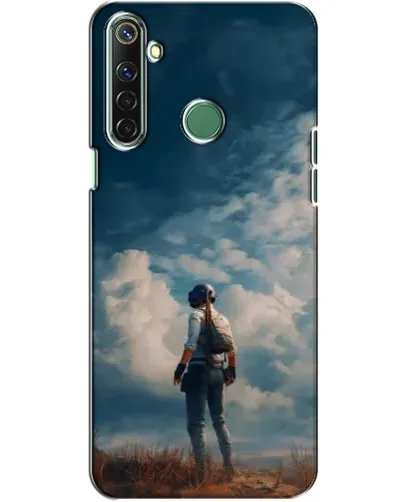 Чехол для Realme 6i с картинкой «Герой PUBG на скале»
