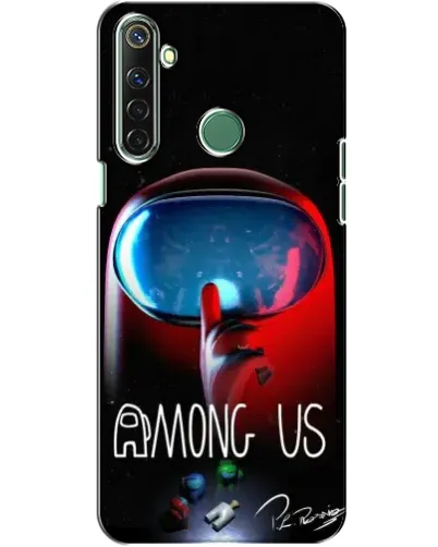 Чехол для Realme 6i с картинкой «Красный импостер — макро»