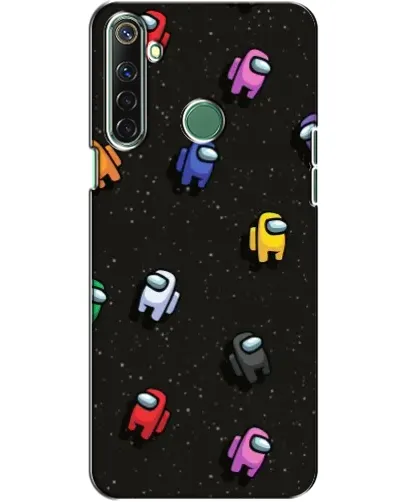 Чехол для Realme 6i с картинкой «Космический паттерн Among Us»