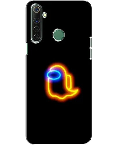 Чехол для Realme 6i с картинкой «Among Us неоновое сияние»
