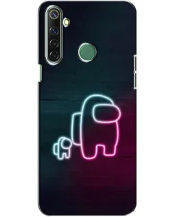 Чехол для Realme 6i с картинкой «Among Us неон-арт»