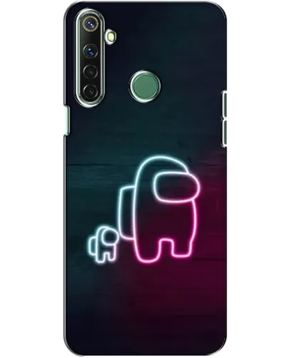 Чехол для Realme 6i с картинкой «Among Us неон-арт»