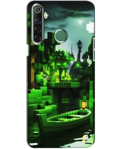 Чехол для Realme 6i с картинкой «Minecraft лесной пейзаж»