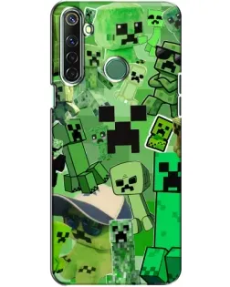 Чехол для Realme 6i с картинкой «Криперы Minecraft»