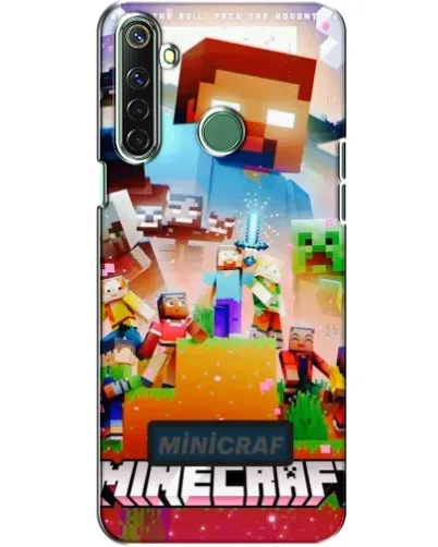 Чехол для Realme 6i с картинкой «Minecraft герои игры»