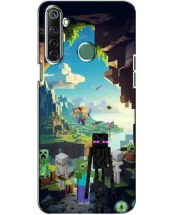 Чехол для Realme 6i с картинкой «Эндермен в лесу»