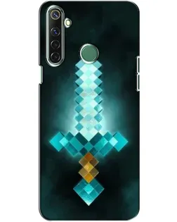 Чехол для Realme 6i с картинкой «Алмазный меч неон»