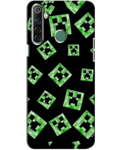 Чехол для Realme 6i с картинкой «Паттерн с криперами»