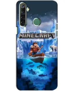 Чехол для Realme 6i с картинкой «Minecraft ледяной мир»