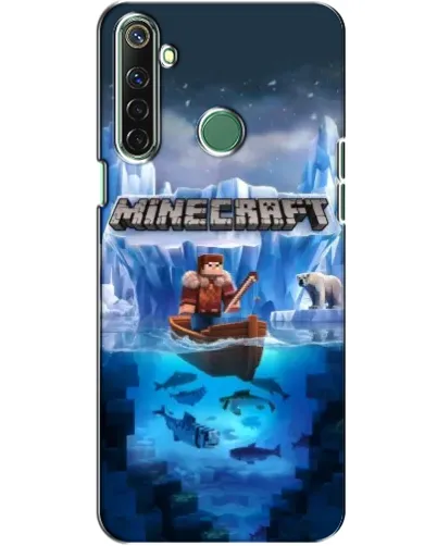 Чехол для Realme 6i с картинкой «Minecraft ледяной мир»