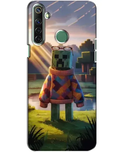 Чехол для Realme 6i с картинкой «Крипер в свитере»