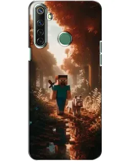 Чехол для Realme 6i с картинкой «Стив в лесу»