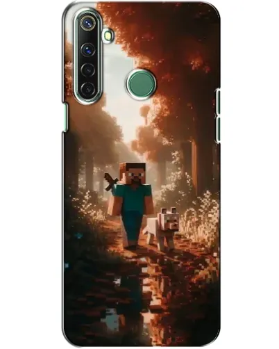 Чехол для Realme 6i с картинкой «Стив в лесу»
