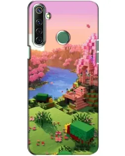Чехол для Realme 6i с картинкой «Розовое дерево Minecraft»