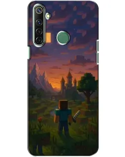 Чехол для Realme 6i с картинкой «Стив у башни»