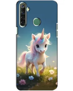 Чехол для Realme 6i с картинкой «Единорог на поляне»