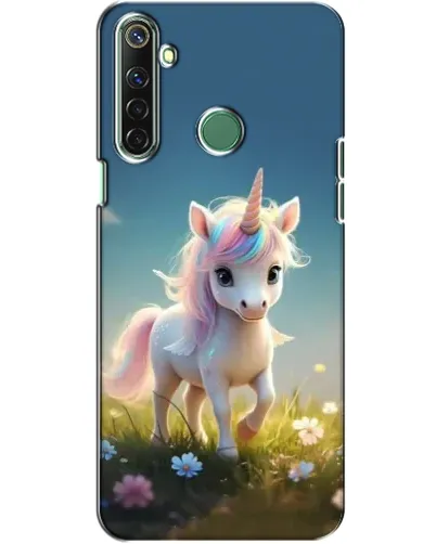 Чехол для Realme 6i с картинкой «Единорог на поляне»