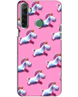 Чехол для Realme 6i с картинкой «Единороги на розовом»