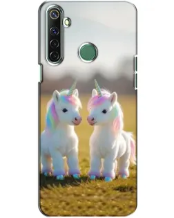 Чехол для Realme 6i с картинкой «Пара единорогов»