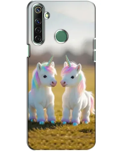 Чехол для Realme 6i с картинкой «Пара единорогов»