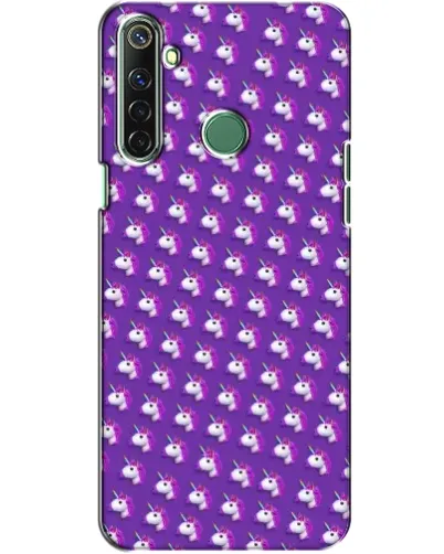 Чехол для Realme 6i с картинкой «Единороги на фиолетовом»