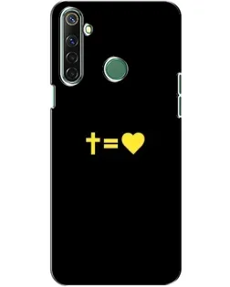 Чехол для Realme 6i с картинкой «Сердце и Крест»