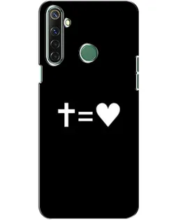 Чехол для Realme 6i с картинкой «Крест и Сердце»