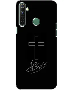 Чехол для Realme 6i с картинкой «Графический крест Jesus»