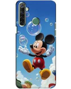 Чехол для Realme 6i с картинкой «Mickey и мыльные пузыри»