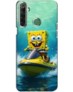 Чехол для Realme 6i с картинкой «Спанч Боб на гидроцикле» Чехол для Realme 6i с картинкой «Спанч Боб на гидроцикле»