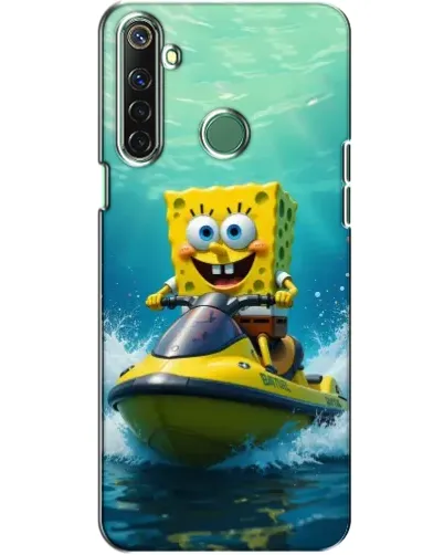 Чехол для Realme 6i с картинкой «Спанч Боб на гидроцикле» Чехол для Realme 6i с картинкой «Спанч Боб на гидроцикле»