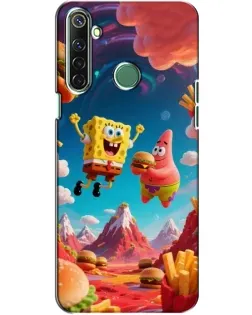 Чехол для Realme 6i с картинкой «Космический фастфуд»