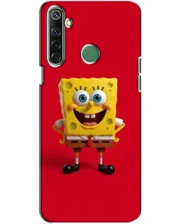 Чехол для Realme 6i с картинкой «Спанч Боб на красном»
