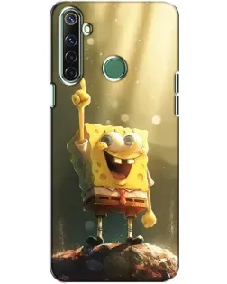 Чехол для Realme 6i с картинкой «Сияющий Спанч Боб»