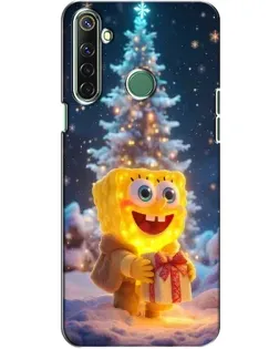 Чехол для Realme 6i с картинкой «Рождественский Спанч Боб»