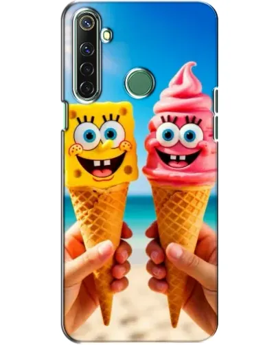 Чехол для Realme 6i с картинкой «Спанч Боб мороженое» Чехол для Realme 6i с картинкой «Спанч Боб мороженое»