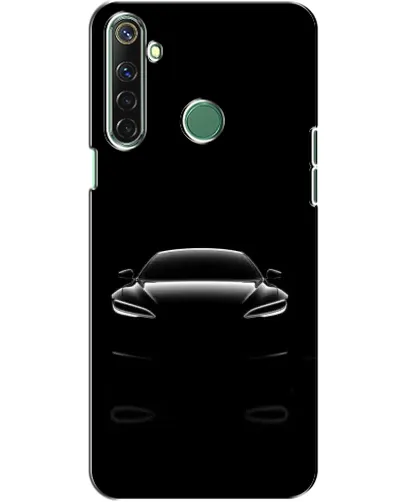 Чехол для Realme 6i с картинкой «Силуэт Tesla Night»