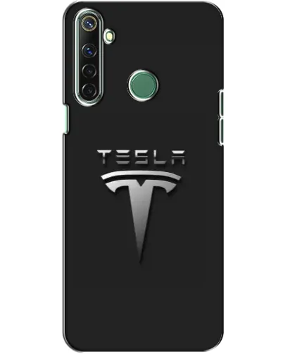 Чехол для Realme 6i с картинкой «Стальной логотип Tesla»