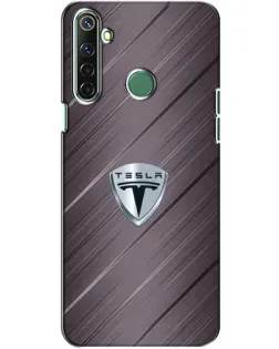 Чехол для Realme 6i с картинкой «Металлическая текстура Tesla»