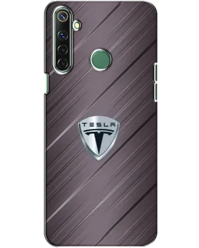 Чехол для Realme 6i с картинкой «Металлическая текстура Tesla»