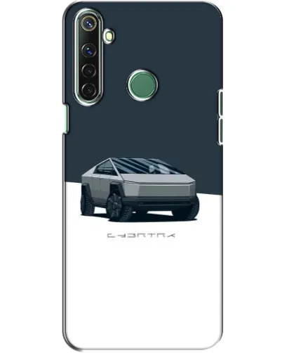 Чехол для Realme 6i с картинкой «Серебристый Cybertruck Tesla»
