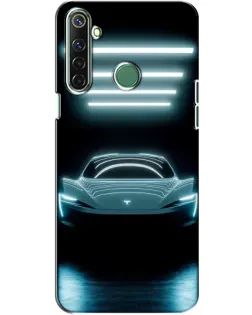 Чехол для Realme 6i с картинкой «Tesla в неоне»
