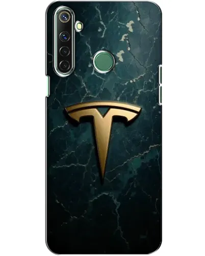 Чехол для Realme 6i с картинкой «Мраморная Tesla Gold»