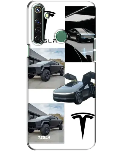 Чехол для Realme 6i с картинкой «Коллаж Cybertruck Tesla»
