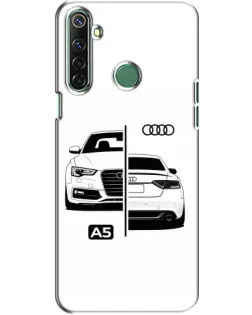 Чехол для Realme 6i с картинкой «Audi — контрастный дизайн»
