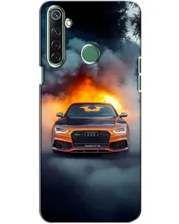 Чехол для Realme 6i с картинкой «Audi в огненном дыму»