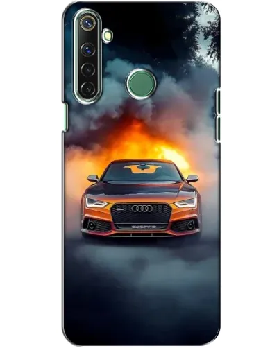 Чехол для Realme 6i с картинкой «Audi в огненном дыму»