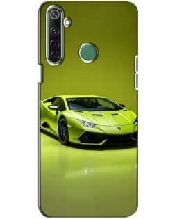 Чохол для Realme 6i з картинкою «Салатовий Lamborghini Huracan»
