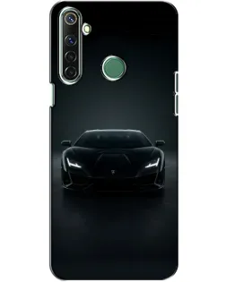 Чохол для Realme 6i з картинкою «Чорний Lamborghini Aventador»